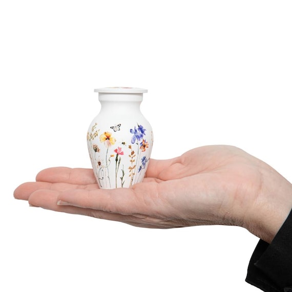 Handcrafted Wildflower Keepsake Urn | Floral Cremation Urn