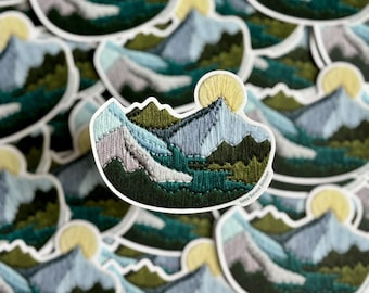 PNW Berge Stickdatei Sticker