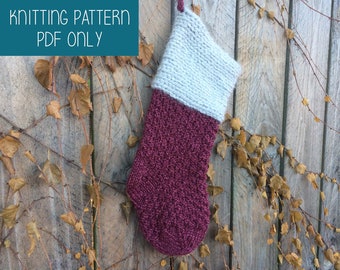 Timothy Christmas Stocking Knitting Pattern - PDF Instant Download