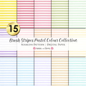Rayures au pinceau, Motif transparent, Papier numérique, Arrière-plan numérique, Papier de scrapbooking, Papier imprimable Rayures au pinceau, Collection couleurs pastel