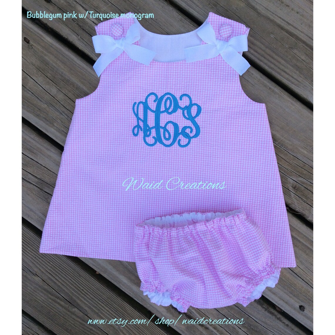 Infant Monogrammed Dress and Bloomers Navy Dress Baby Etsy