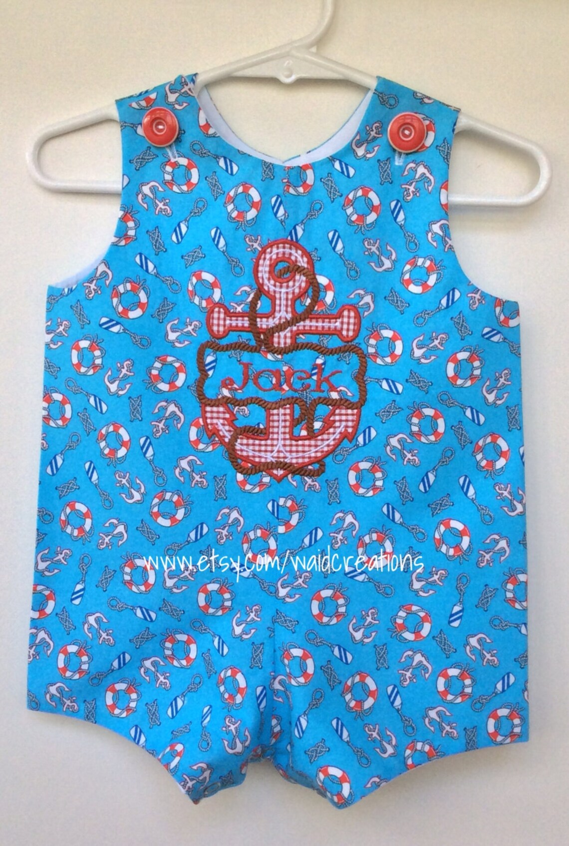 Jon Jon Custom Made Baby Toddler Boy Shortall Romper Etsy