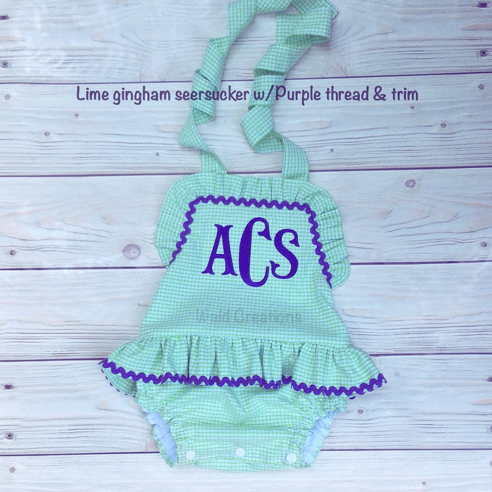 Baby Girl Bathing Suit With SNAPS in Crotch Monogram Etsy