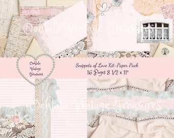 Kit de papel Fragmentos de amor