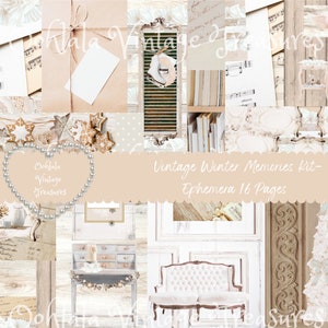 Vintage Winter Memories Kit-Ephemera