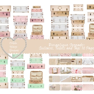 Romantique Serenade Kit-Suitcases Tickets and Tags