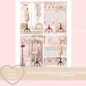 Postais La Parisienne Fashion Boutique Kit-Pink
