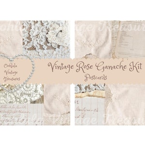 Vintage Rose Ganache Kit-Cartes postales