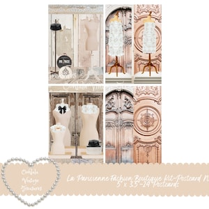 La Parisienne Fashion Boutique Kit-Cartões Postais Neutros