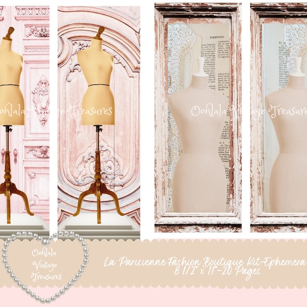 La Parisienne Fashion Boutique Kit-Pink Ephemera