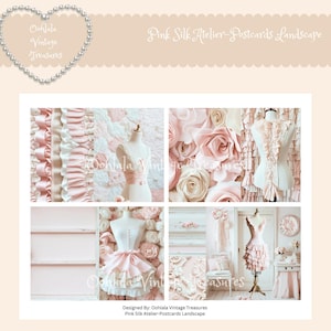 Postales del taller de seda rosa