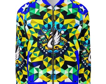 SAMBA DO BISPO. Street Wear. Unisex Bomber Jacket