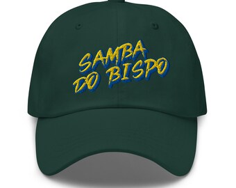 SAMBA DO BISPO. Performance Attire. Cotton Twill Dad Hat: Low Profile, Adjustable Strap