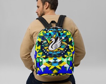 SAMBA DO BISPO. Performance Attire. Water-Resistant Polyester Backpack: Laptop Compartment, Medium Size