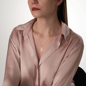 Collar con inicial personalizado: colgante con letra personalizada, joyería minimalista con nombre, chapado en oro de 14 quilates, plata y oro rosa, regalo elegante para ella