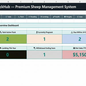 Cattle Record Keeping Excel + Offline Livestock Tracker App | Sheep Horse Herd Management | Ranch Management image 11