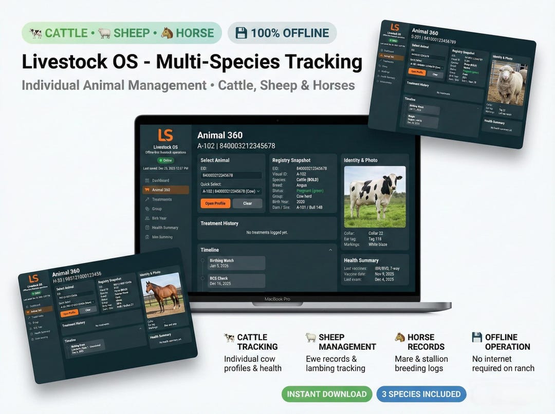 Ranch Management System for Livestock | Cattle, Sheep & Horse Offline ...