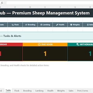 Cattle Record Keeping Excel + Offline Livestock Tracker App | Sheep Horse Herd Management | Ranch Management image 6
