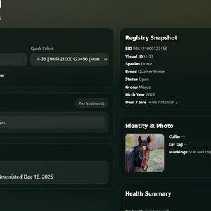 Cattle Record Keeping Excel + Offline Livestock Tracker App | Sheep Horse Herd Management | Ranch Management image 4
