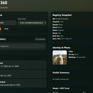 Cattle Record Keeping Excel + Offline Livestock Tracker App | Sheep Horse Herd Management | Ranch Management image 3