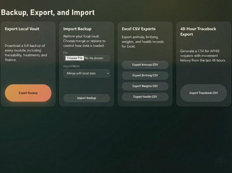 Cattle Record Keeping Excel + Offline Livestock Tracker App | Sheep Horse Herd Management | Ranch Management image 8