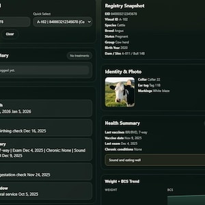 Cattle Record Keeping Excel + Offline Livestock Tracker App | Sheep Horse Herd Management | Ranch Management image 2