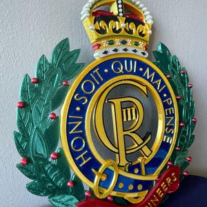 Royal Engineers Crest Wall Plaque Military Decor Gift