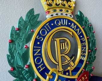 Royal Engineers Crest Wall Plaque Military Decor Gift