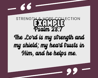 Bible Verse Cards Printable, 15 Digital Bible Verse, Motivational Scripture Cards, Bible Memory Verse, Mini Scripture Cards, Bible Strength