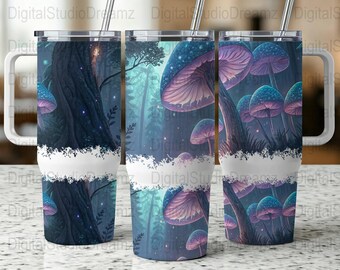Fairy Mushroom Forest 40oz Tumbler Wrap (Digital Download)