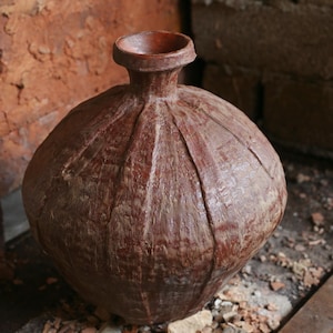 Wabi Sabi Ceramic Vase | Custom Handmade Rustic Pottery  | Japandi Home Decor | Minimalist Earthy Flower Vessel