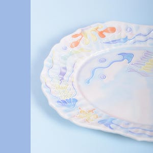 Custom Ceramic Plate | Handmade Sea-Themed Pottery Dish | Coastal Dinnerware | Personalized Serving Plate | Beach Decor Gift Idea