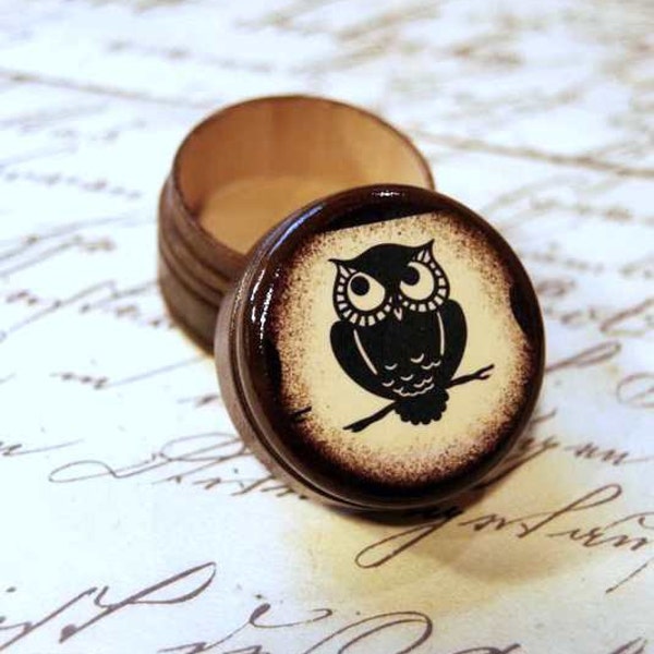 Black - Owl Pill Box - Stocking Stuffers