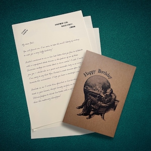 Birthday Card and Personalised Letter from Sherlock Holmes and Dr Watson – Custom Birthday Gift for Book Lovers and Sherlock Holmes Fans