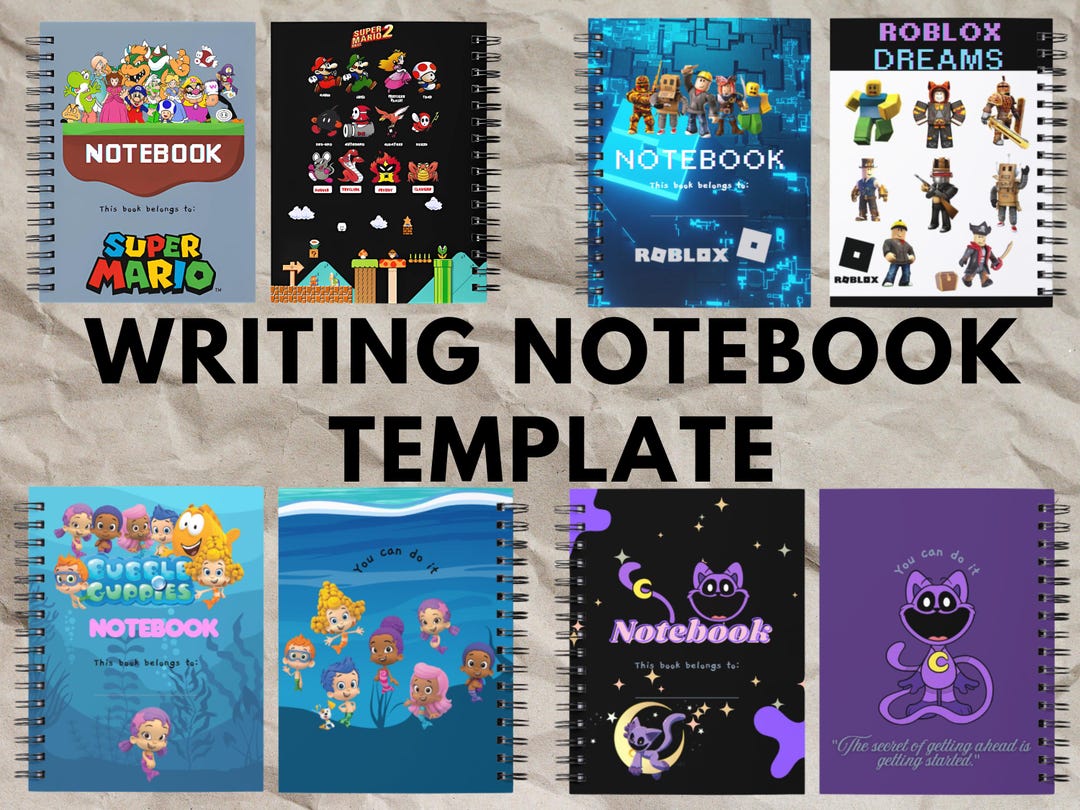 Kids Writing Notebook Template Designs– Digital Download, Good for ...