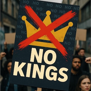 No kings Protest Sign, Resist Protest Sign, Political Activist Poster, Rally Sign,Protest Poster, Anti-Trump Resistance,FDT sign