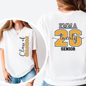 Personalized Senior 2026 Shirt, Class Of 26 Shirt,Graduation 2026 Shirt, Custom Name Graduation Gift,Senior Gift Graduation,Graduation Party