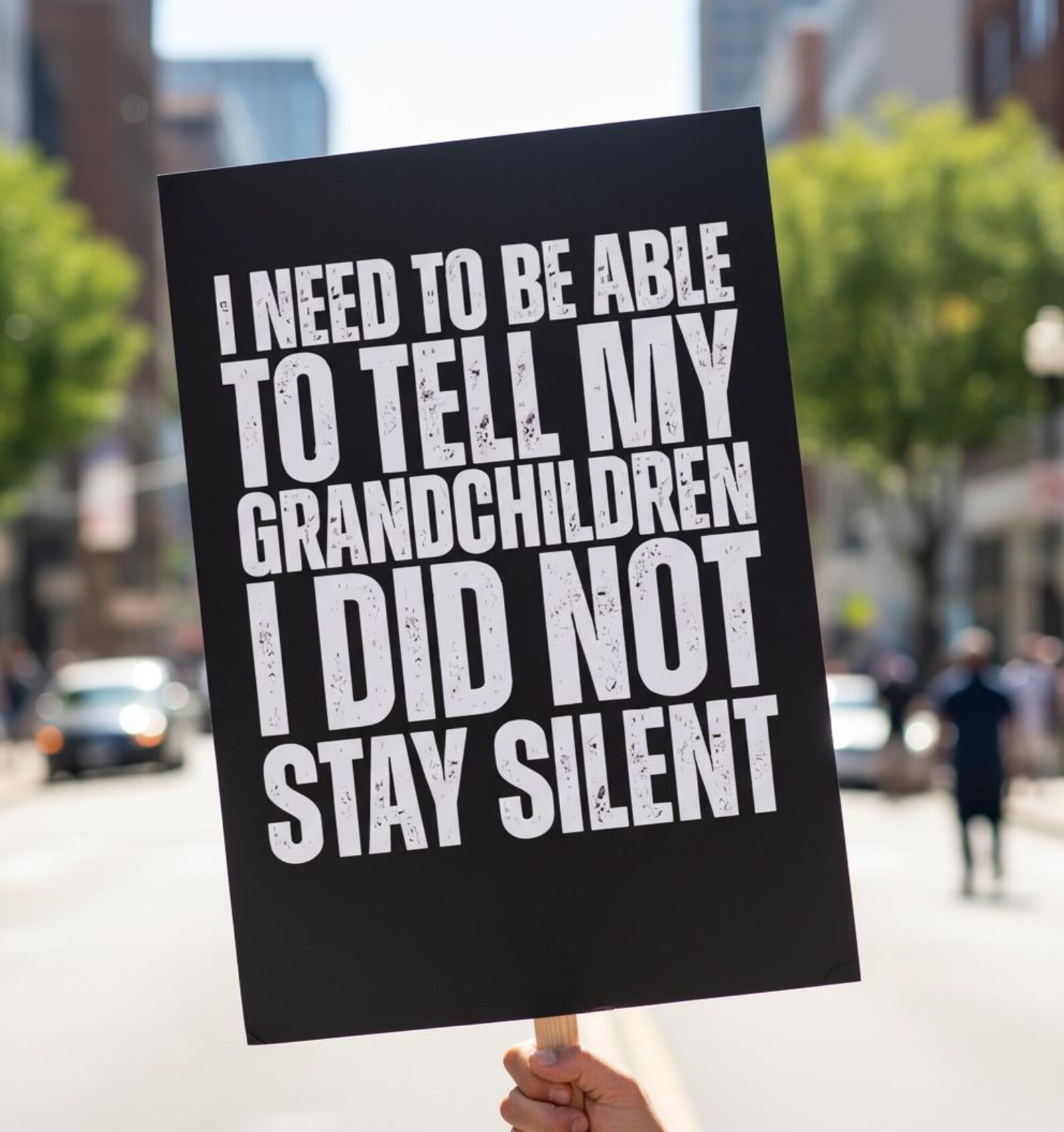 Weatherproofing Rally Posters I Did Not Stay Silent Protest Sign 18x24 With Stick, Weatherproof Rally ...