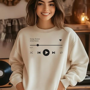 Custom Song Name Hoodie, Music Lover Sweatshirt, Custom Artist Name Sweatshirt, Music Hoodie, Custom Concert Hoodie,Favorite Song Sweatshirt