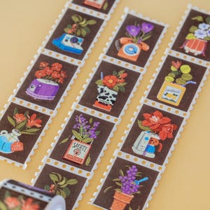 Washi tape en forme de timbre - Motif objet vintage - Ruban adhésif
