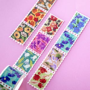 Cinta adhesiva washi con estampado de flores