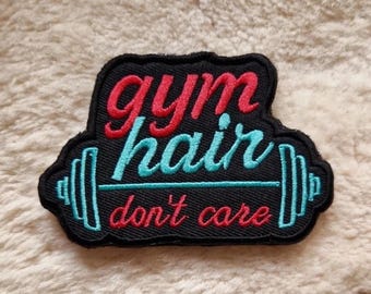 Gym hair don't care velcro morale patch for crossfit, hyrox or Gym bag