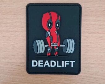 Deadpool Deadlift 3D pvc velcro morale patch for crossfit or hyrox bag