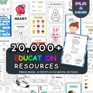 Paket mit Lern- und Unterrichtsaktivitäten für Kinder | Arbeitsblätter für Lehrer und Eltern für Kinder | DFY Digitales Produkt | PLR MRR Master Weiterverkaufsrechte