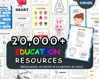 Kids Learning & Classroom Activities Bundle | Teachers and Parents Worksheets for Kids | DFY Digital Product | PLR MRR Master Resell Rights