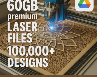 100,000+ Laser Cut Design Bundle Files 3D & 2D, Engraving Patterns, Fiber, CO2, CNC, Waterjet, Wood, Metal Cutting Pack, Svg Dxf Eps Png Cdr