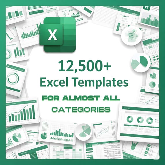 Ultimate Excel Template Bundle: 12,500+ Excel Templates, Spreadsheets & Dashboards for Business, Budgeting, CRM and More | Instant Download
