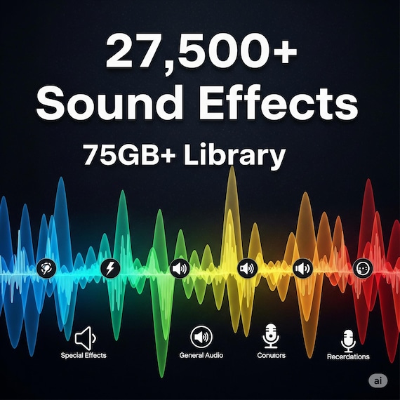 27,500+ Sound Effects Pack for Content Creation, Sound FX Bundle, Cinematic Sounds, Twitch Sound Alerts, Nature Sounds, Sound Effect Library