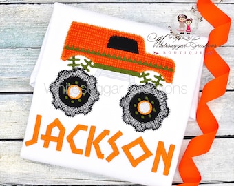 Personalized monster truck shirt with name, Boys Monster Truck, Monster Truck Outfit, Toddler Boy Monster Truck Shirt