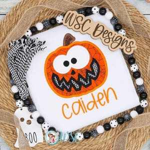Silly Pumpkin Toddler Boy Halloween Shirt  Personalized Embroidered Tee for Babys First Halloween  Halloween Theme Shirt